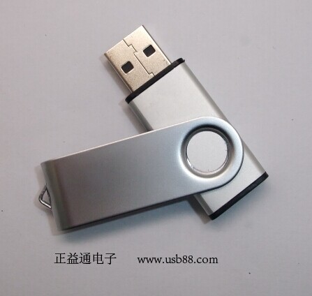 全金屬鋁質(zhì)旋轉(zhuǎn)U盤(pán)，清新簡(jiǎn)約，彰顯出用戶(hù)睿智卓越的品味。